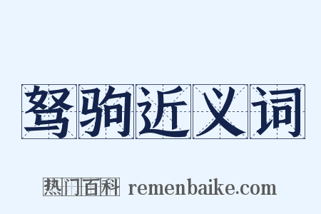 驽驹近义词是什么意思的图片